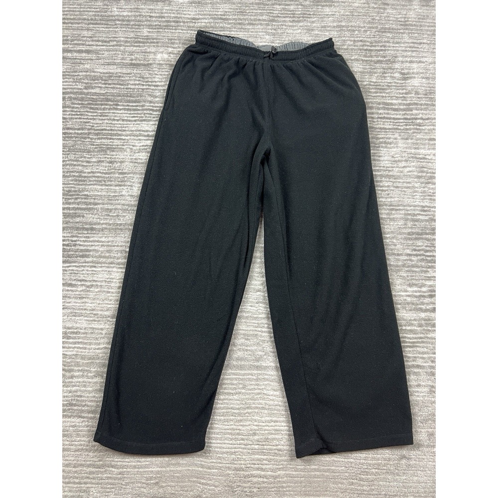 Sahara Cub Pajama Pants Mens XL Black Fleece‎ Bungee Drawstring Polyester